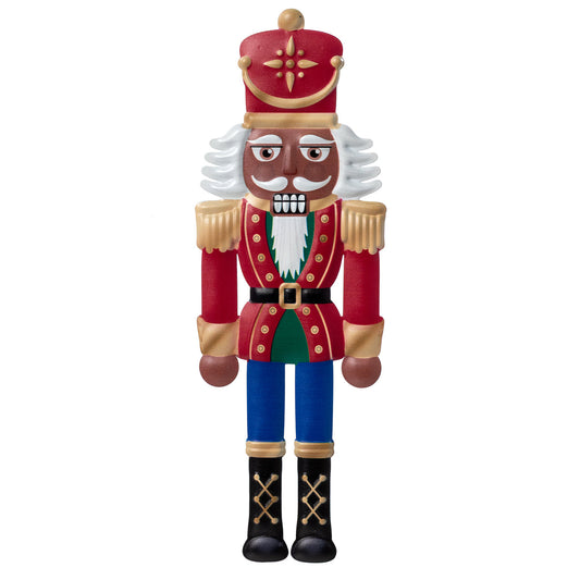 Classic 12″ African Amaerican Nutcracker Metal Wall Décor – Embossed Holiday Hanger