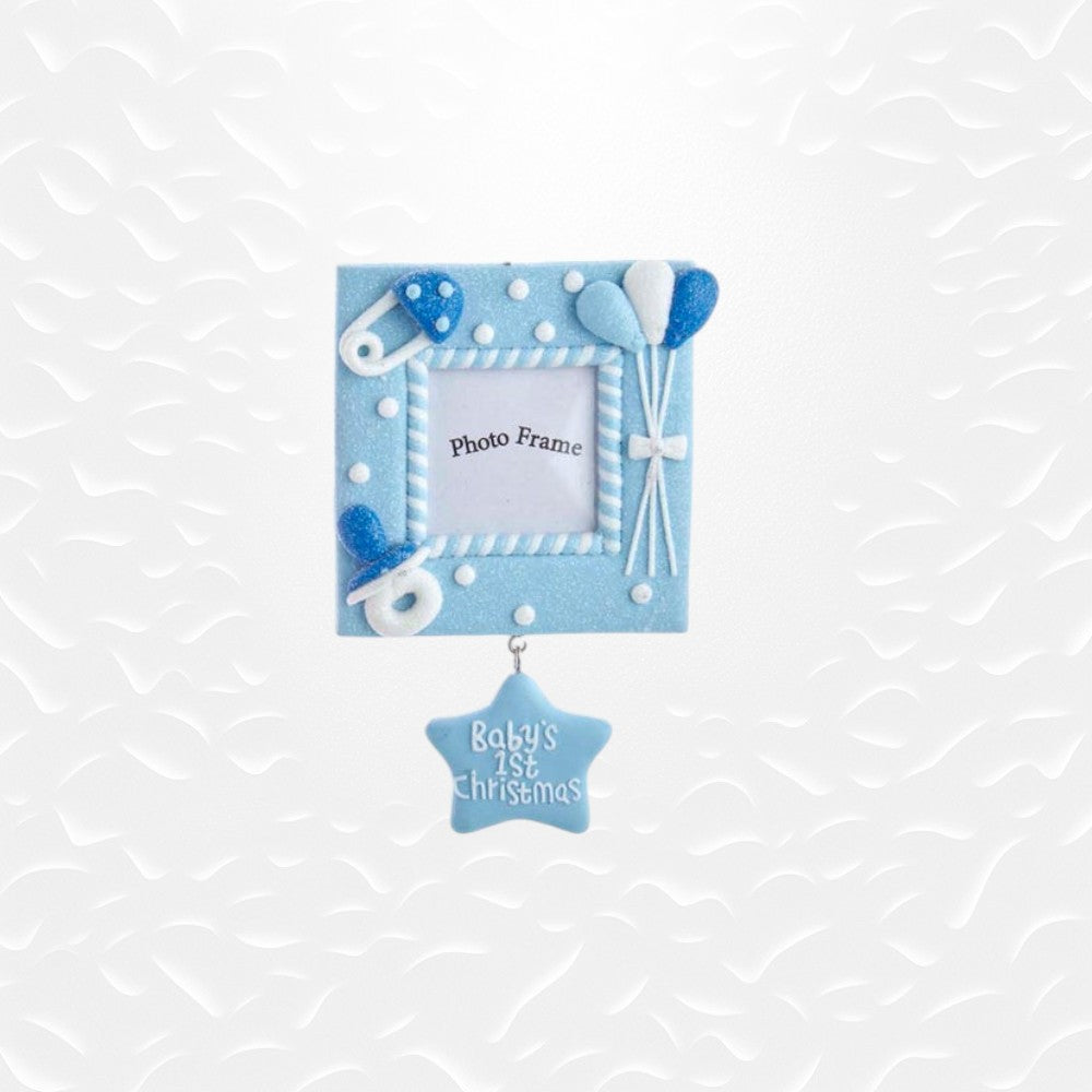5.25" Baby's 1st Christmas Picture Frame Ornament – product image 4