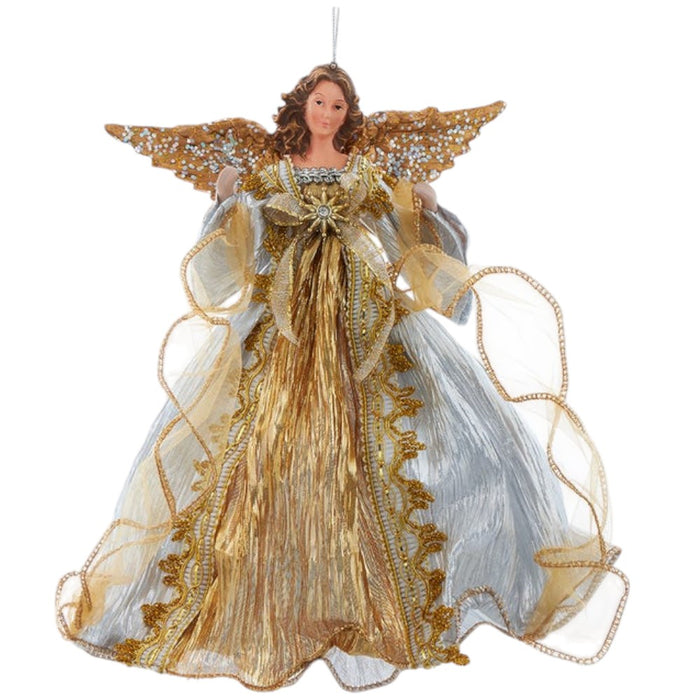12" Gold & Silver Flying Angel Ornaments