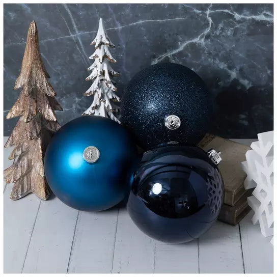 Medium set of 18 100mm Blue Christmas Christmas ball ornaments