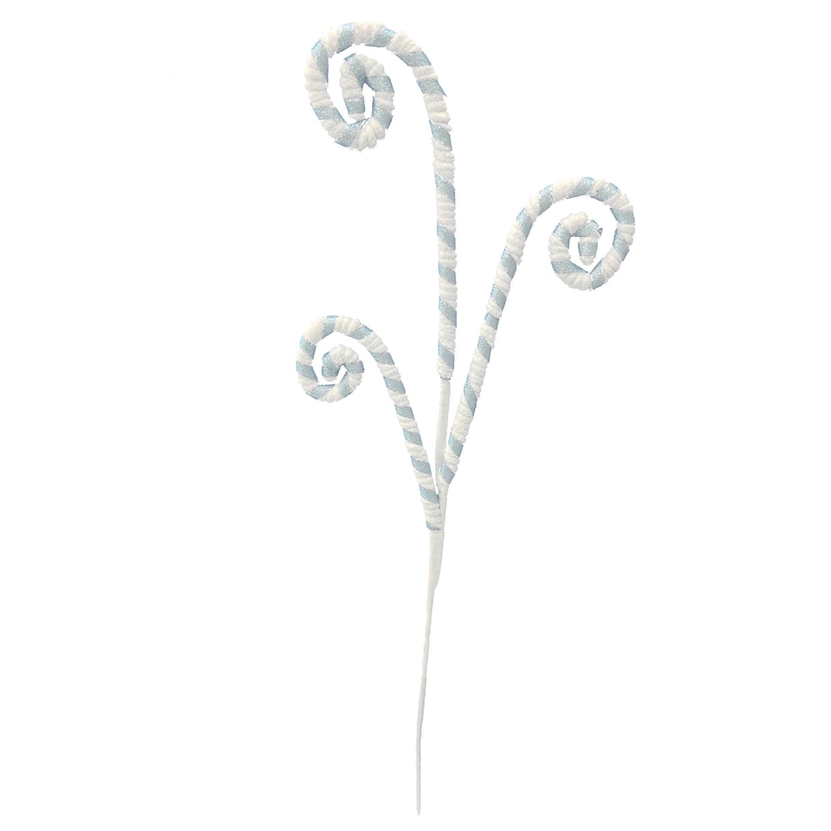 28" Pastel Curly Candy Cane Stem-Christmas Decoration Pick