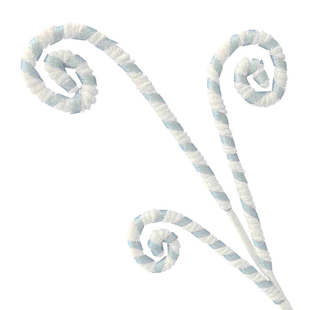 28" Pastel Curly Candy Cane Stem-Christmas Decoration Pick