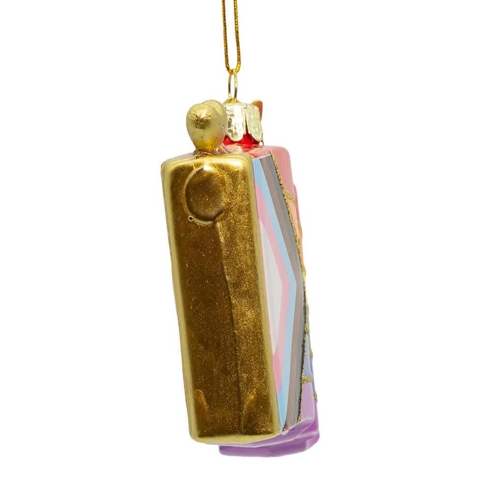 3.5" Glass Pride Flag Holiday Ornament – product image 4