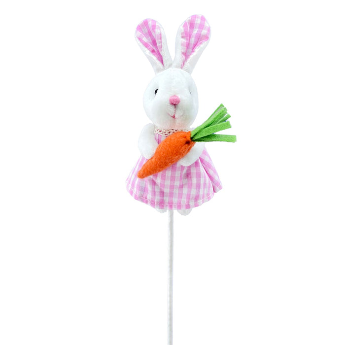 12" Pink Bunny Pick – Easter and Spring Decor