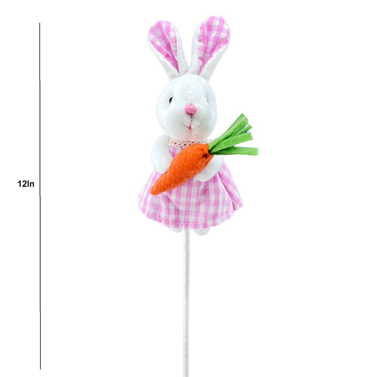 12" Pink Bunny Pick - Adorable Easter and Spring Décor