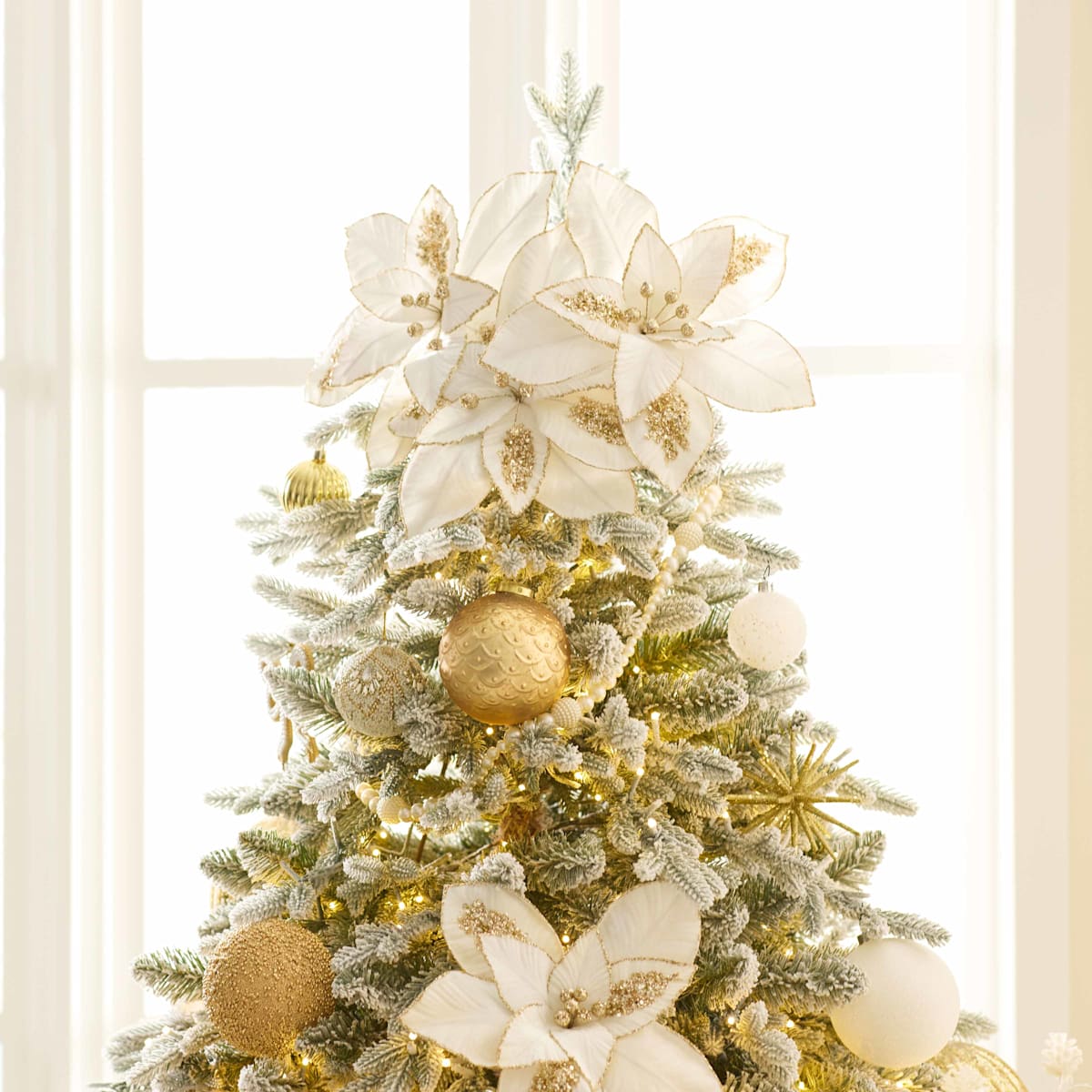 25″ Poinsettia Stem – Elegant Christmas Floral Pick