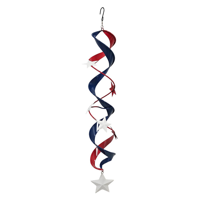 37-inch red white and blue patriotic metal wind chime