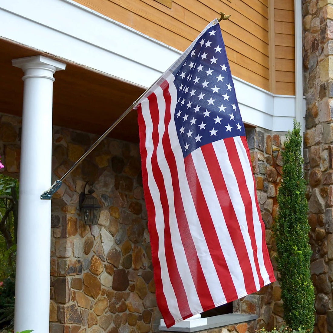American flag for patriotic porch or seasonal display alternate view