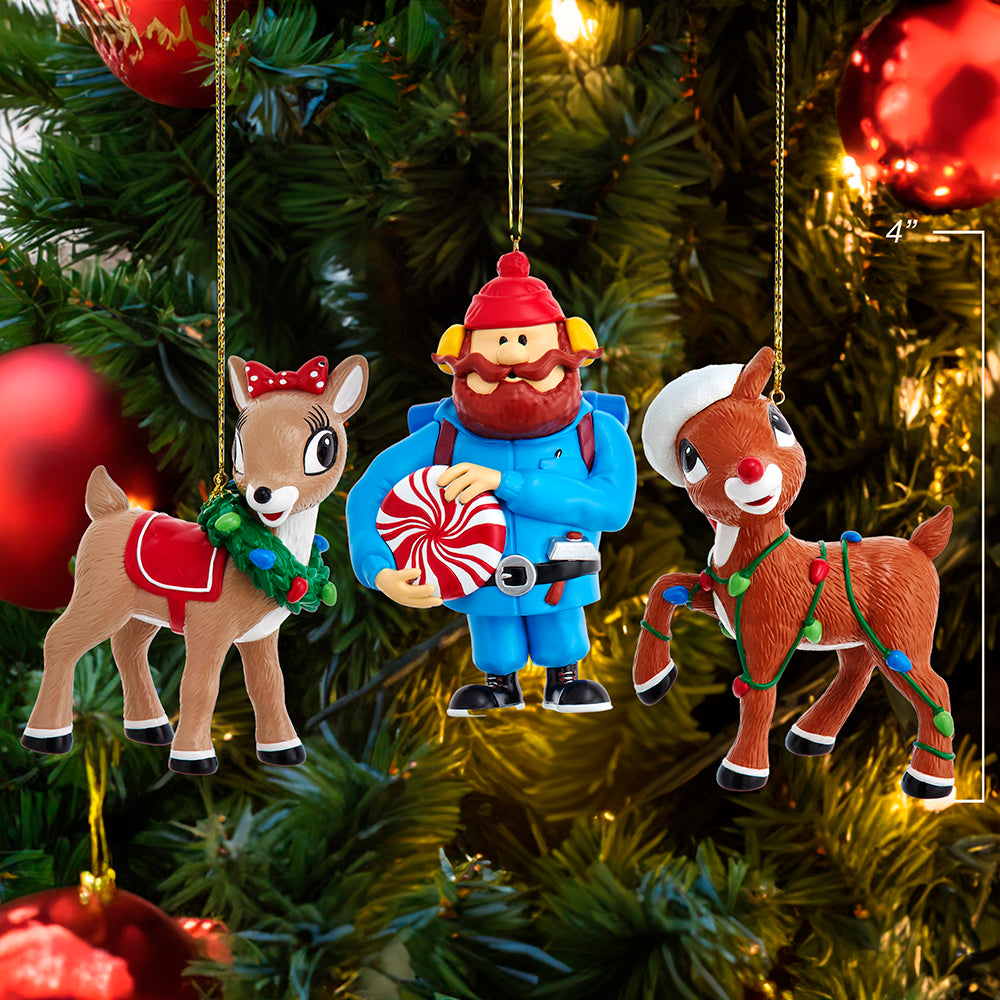 4" Rudolph the Red-Nosed Reindeer Ornaments – Set of 3 – product image 2