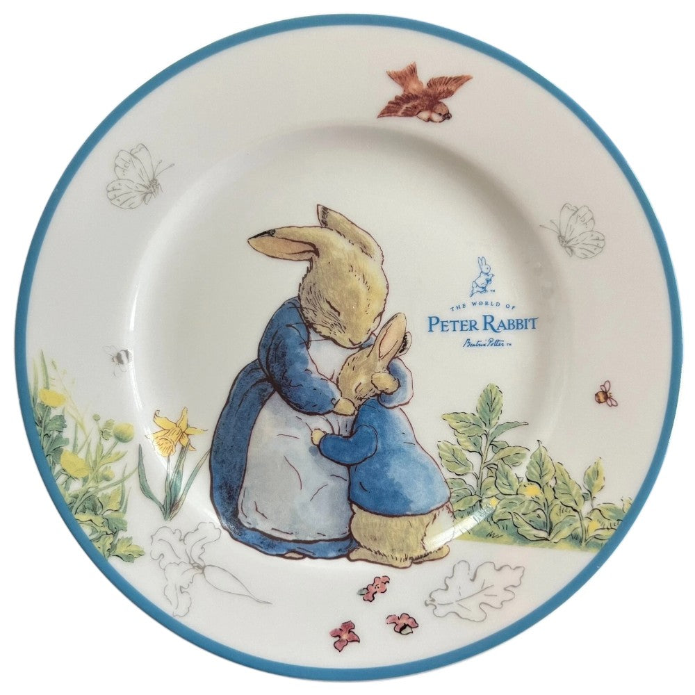 8" Potter Peter Rabbit Ceramic Plate – Kids Bunny Dish, Nursery Tableware, Easter Gift