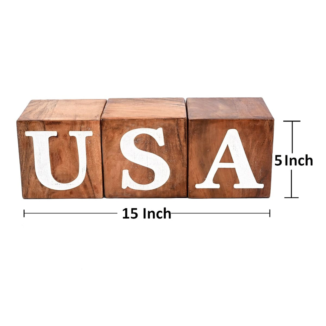 Patriotic wooden block decor set alternate view