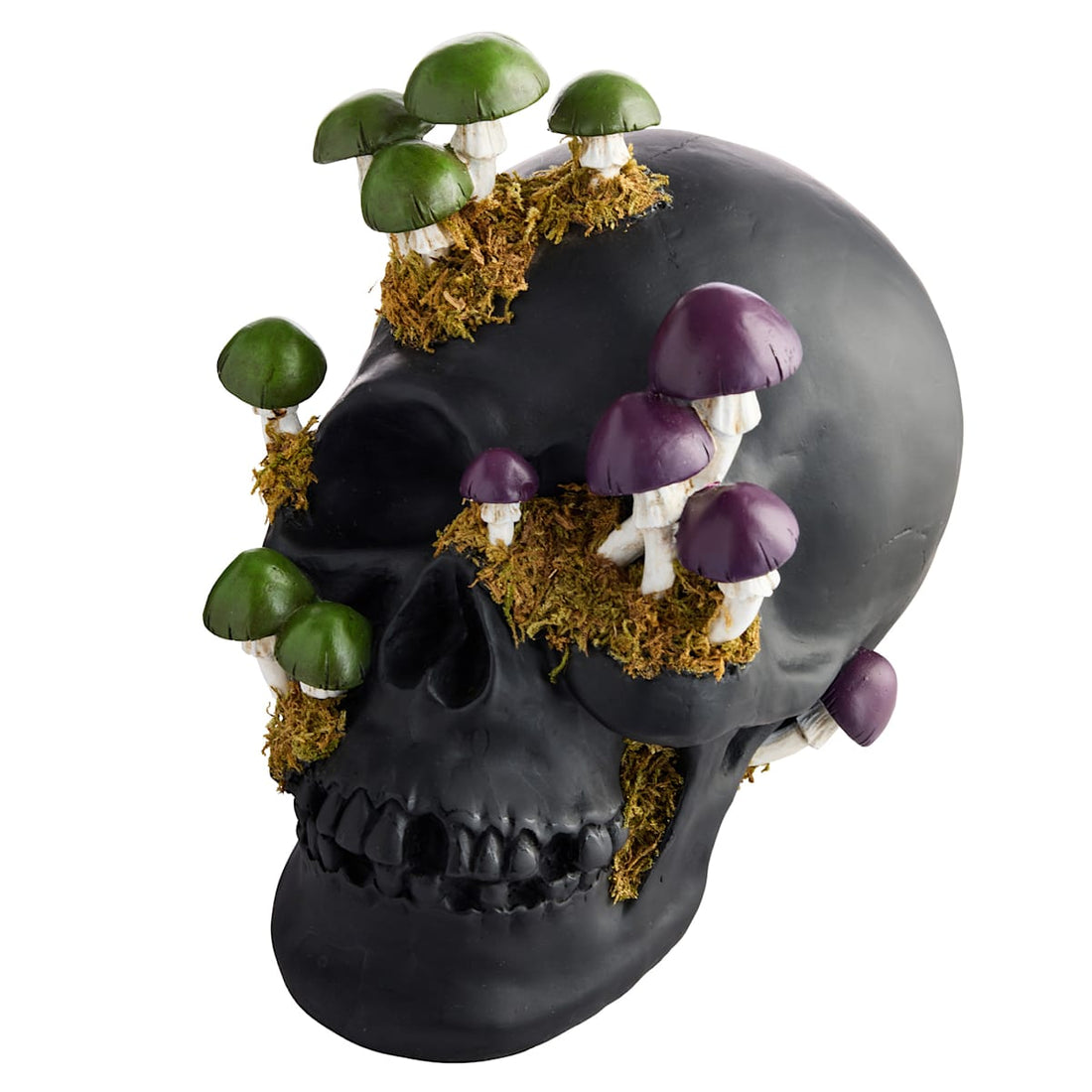 Gothic skull and mushroom Halloween tabletop figurine