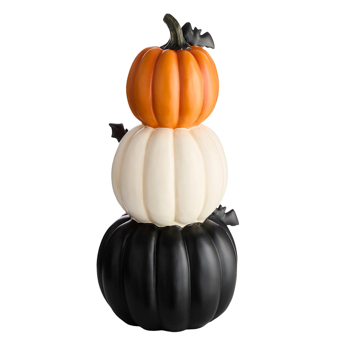 black resin stacked pumpkin Halloween tabletop decoration