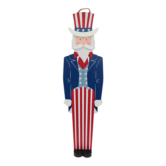 36" Uncle Sam Porch Decor – Patriotic Red White & Blue Outdoor Decoration
