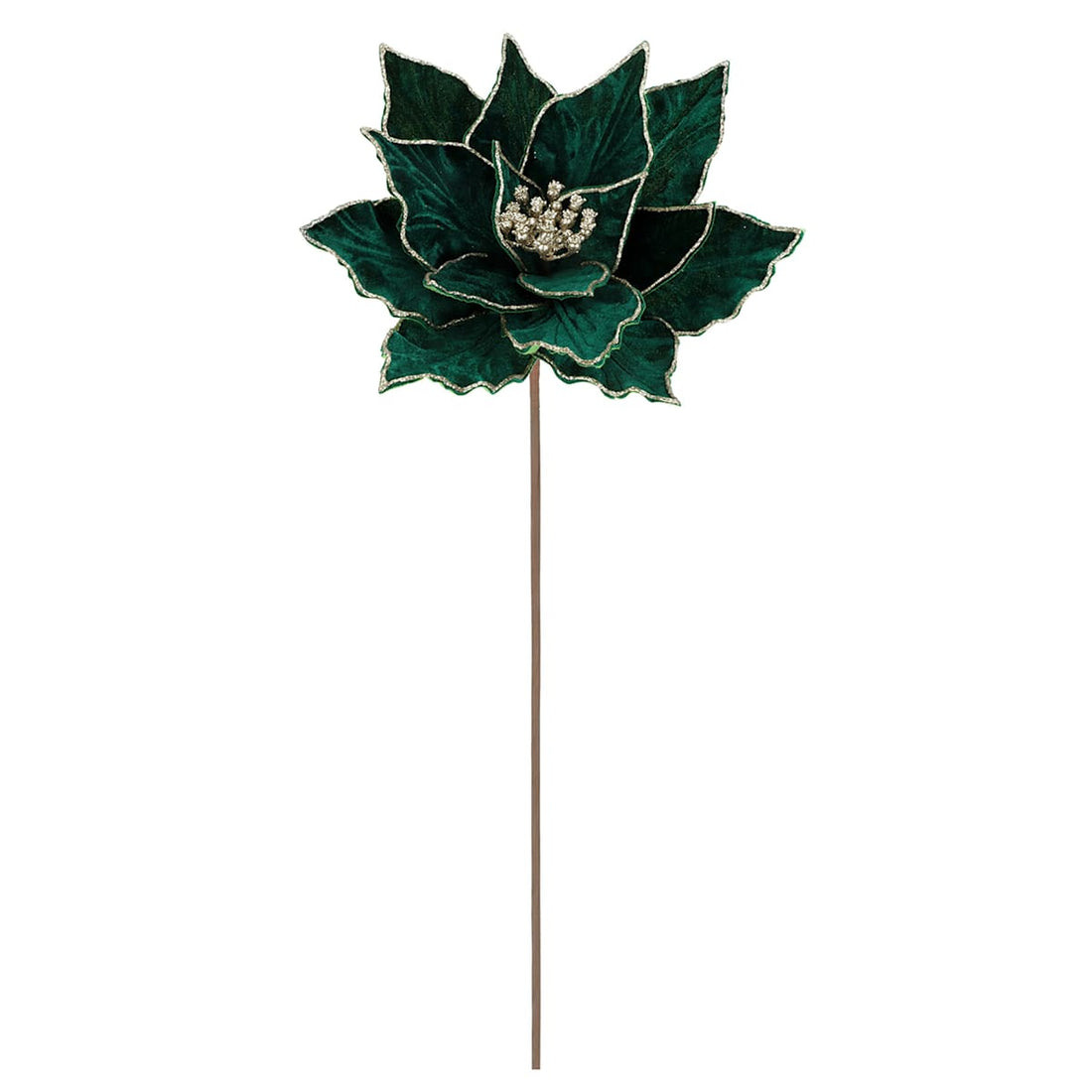 26"-Velvet Poinsettia Stem