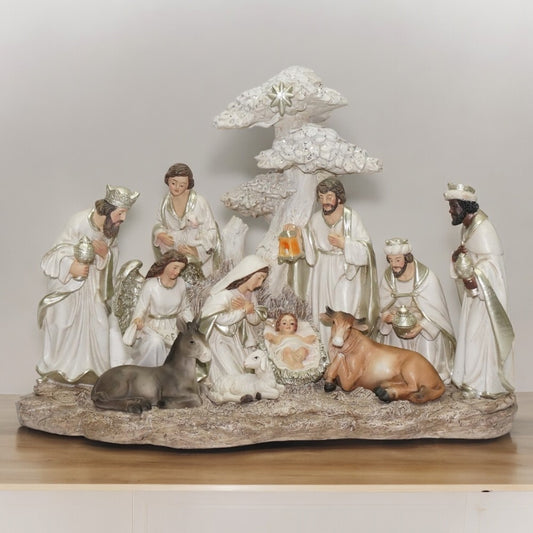 7" Nativity Scene - Under the Star - Elegant Christmas Decor