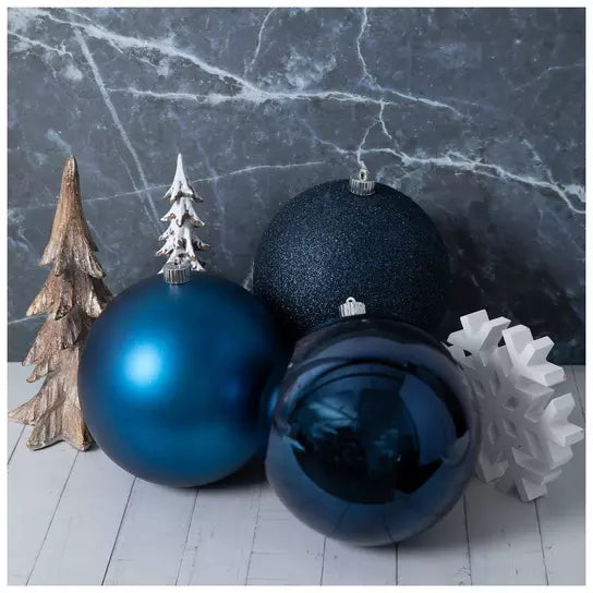 Extra Large set of 3 200mm Blue Christmas Christmas ball ornaments