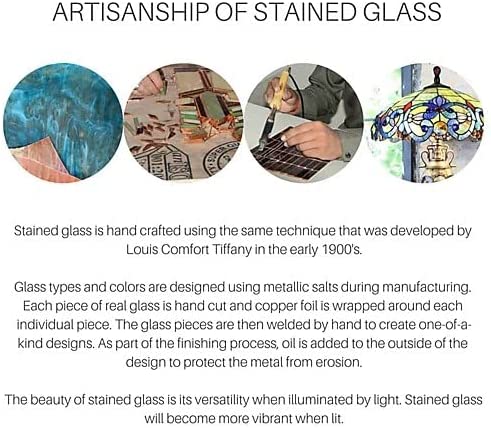 Cardinal stained glass lamp with orange cabochon eyes