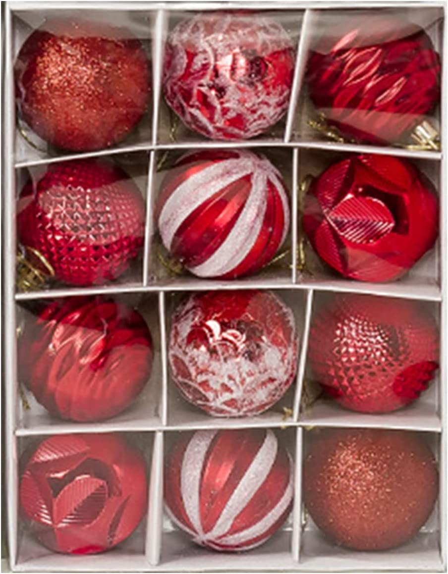34-piece Christmas ball ornament set for holiday tree decorating