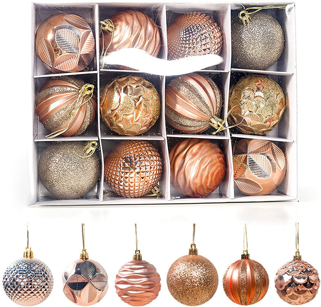 34-piece Christmas ball ornament set for holiday tree decorating