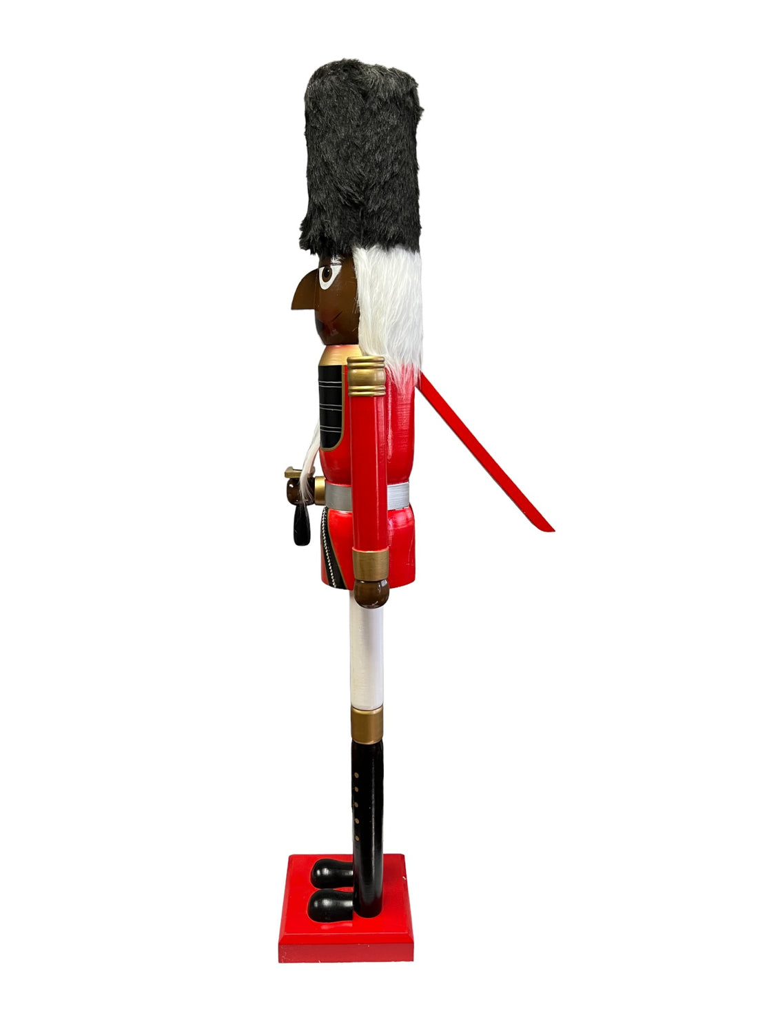 4-foot blue glitter African American Christmas nutcracker king