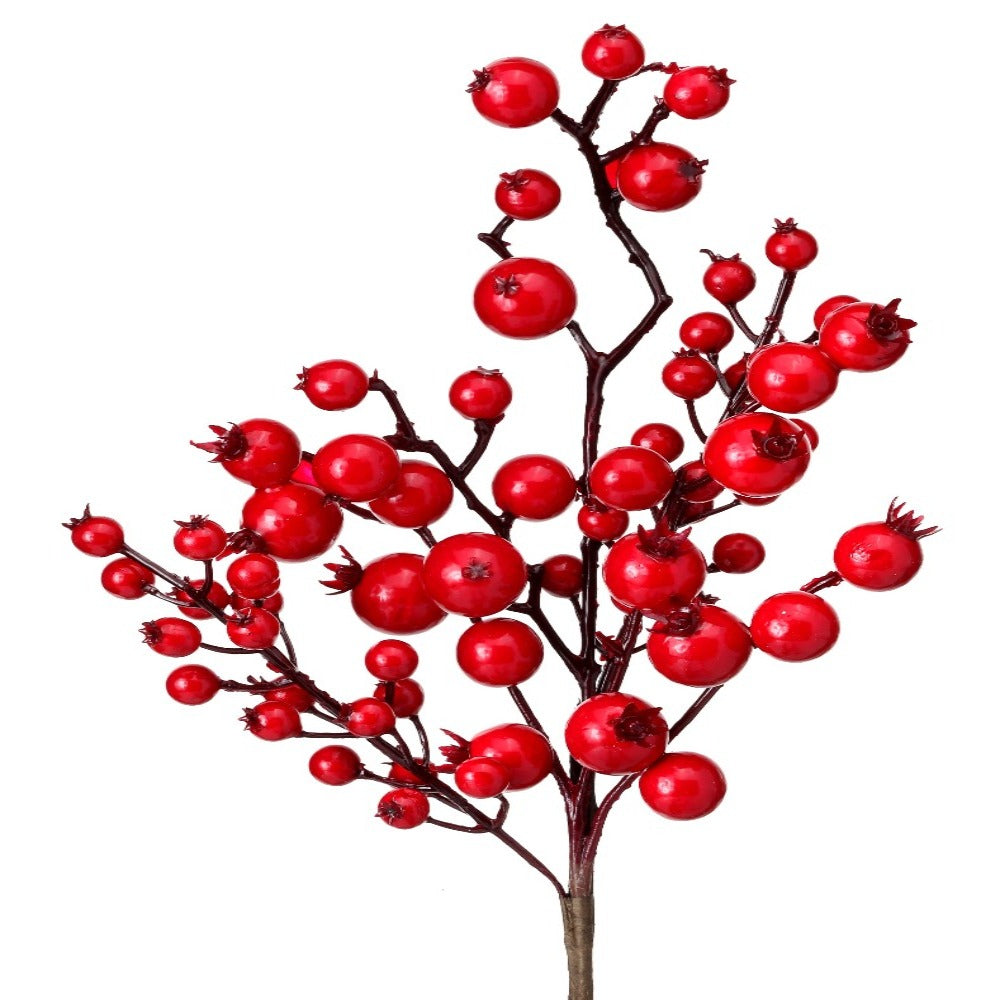 14" Waterproof Mixed Size Berry Pick – Versatile Christmas Decoration