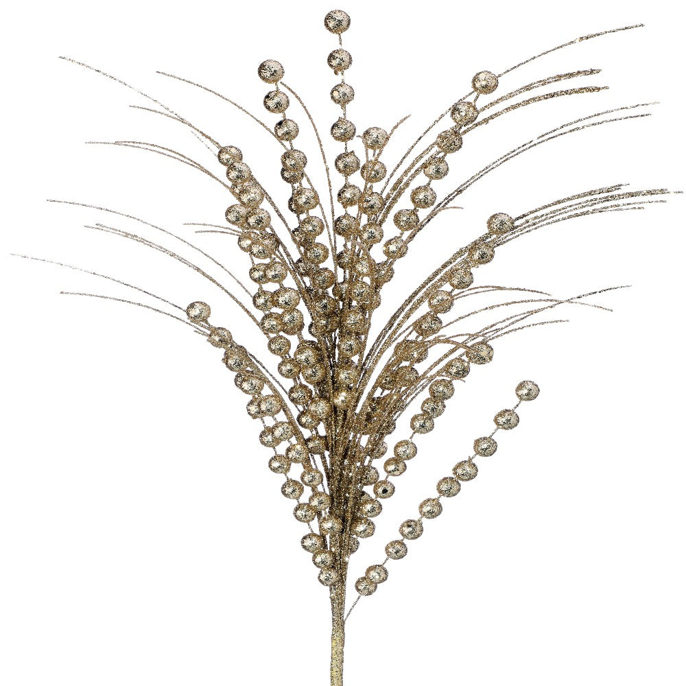 27-inch glitter sequin berry grass Christmas spray