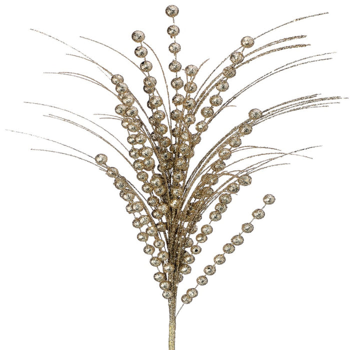 27-inch glitter sequin berry grass Christmas spray