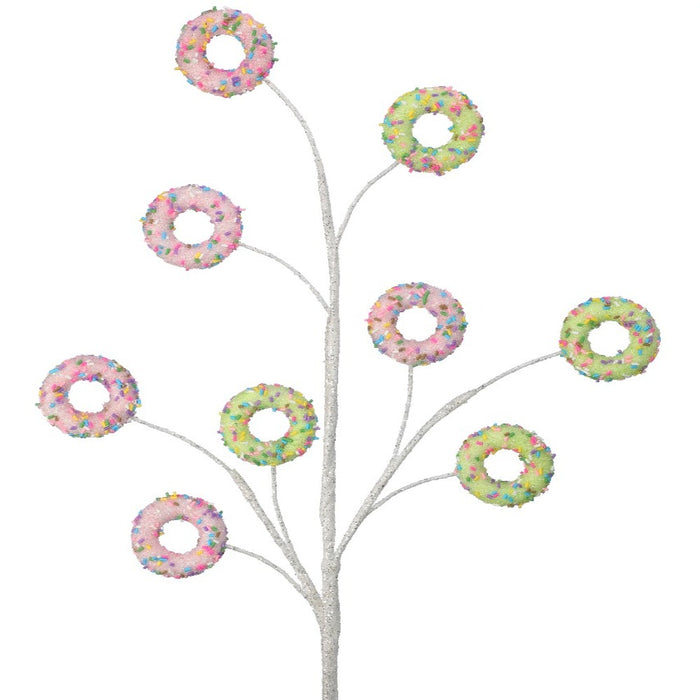 30-inch mini doughnut with sprinkles Christmas spray