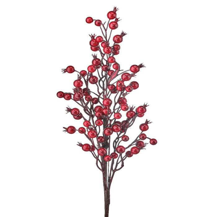 23-inch waterproof mini crabapple Christmas spray