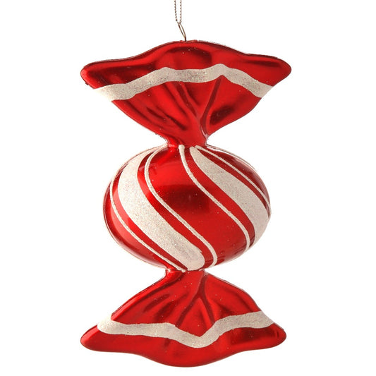 7.5" Peppermint Candy Round Twist Ornament - Festive Christmas Tree Decoration