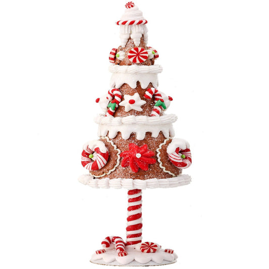 10.5" Clay Dough Candy/Cookie Tree on Stand – Festive Christmas Decoration