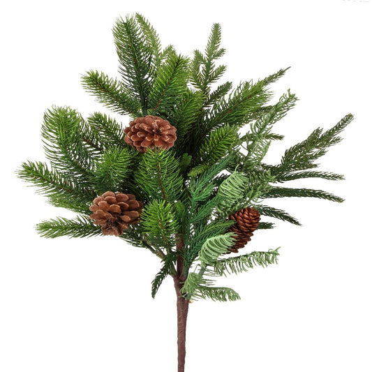 24" Real Touch Norfolk/Spruce/Juniper Spray – Lifelike Christmas Decoration