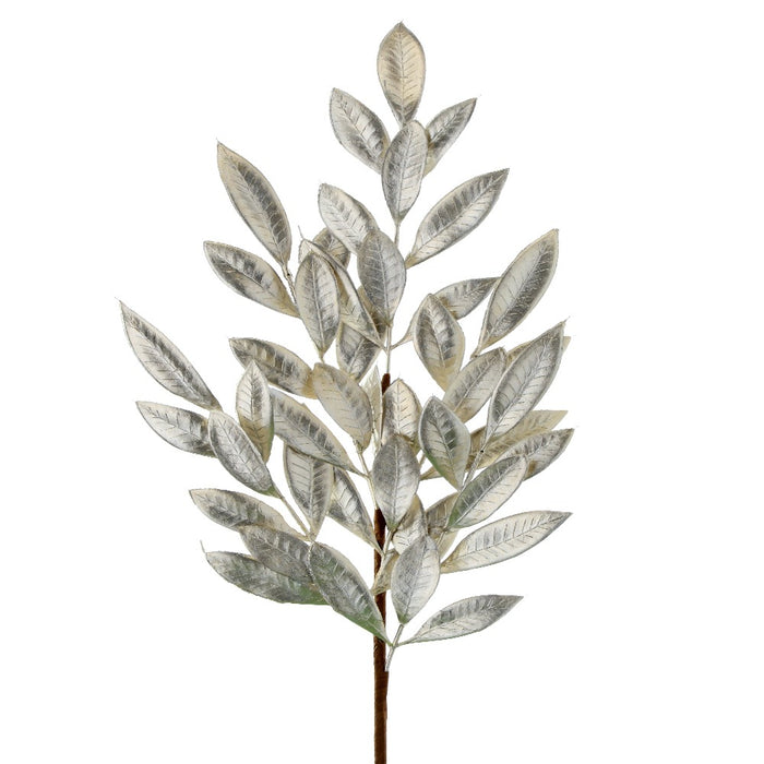 31" Metallic Leaves Christmas Spray