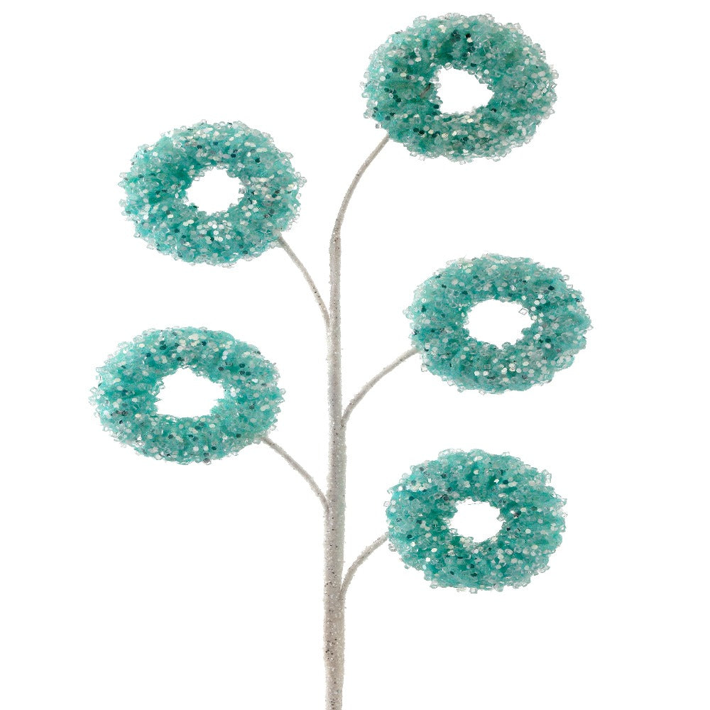 27" Iced Candy Donut Spray - Decorative Christmas Floral Picks