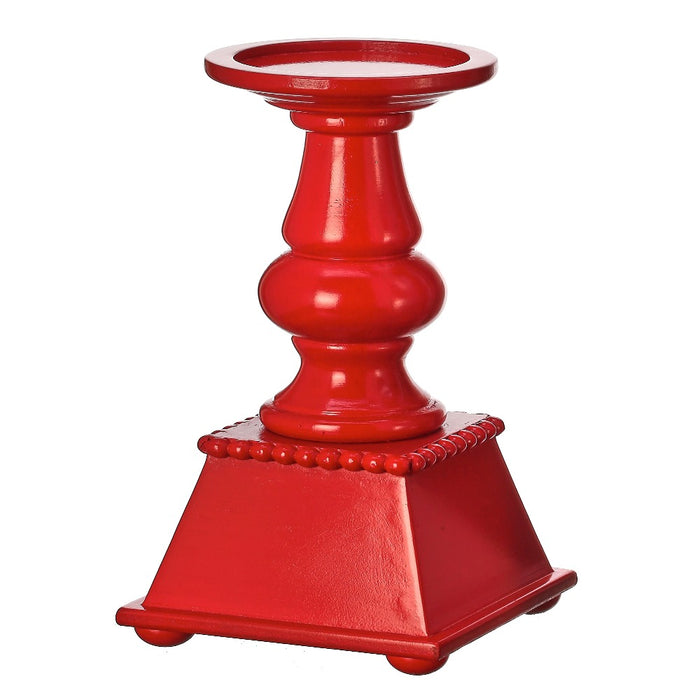 12-inch wood and metal candle stand for Christmas home decor