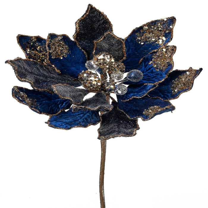 18" x 10" Heavy Jeweled Poinsettia Flower