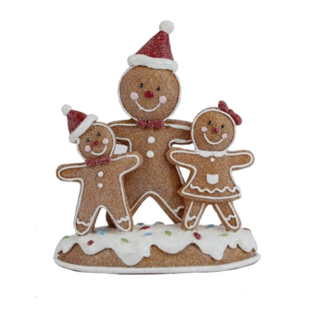 6" Gingerbread Family Figurine – Whimsical Christmas Decor