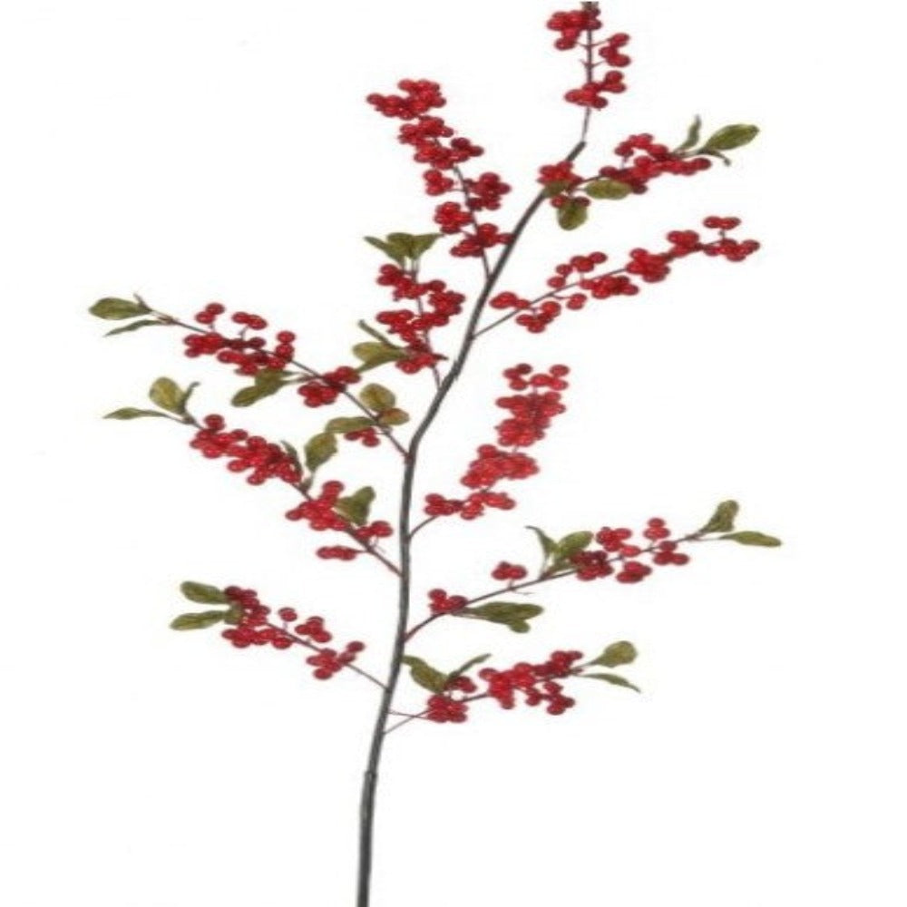 36" Waterproof Marsh Berry Spray - Durable Natural Christmas Decor