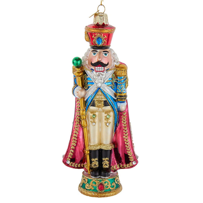 7-inch Bellissimo glass nutcracker soldier Christmas ornament