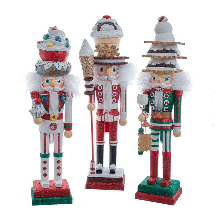 18-inch Hollywood dessert Christmas nutcrackers set of three assorted